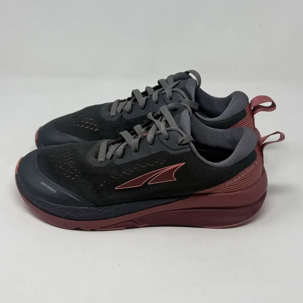 Altra Paradigm 5 Running Shoes Womens 11 Gray Coral Mesh Minimalist Sneakers